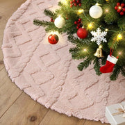 Pantaloni a forma di albero di Natale 120 cm - Felpa imitazione pelliccia - Resistente allo sfregamento - Duraturo - Disegno geometrico - Chiusura con cerniere nascoste - Adatto a diversi stili di arredamento - Coperta a forma di albero di Natale