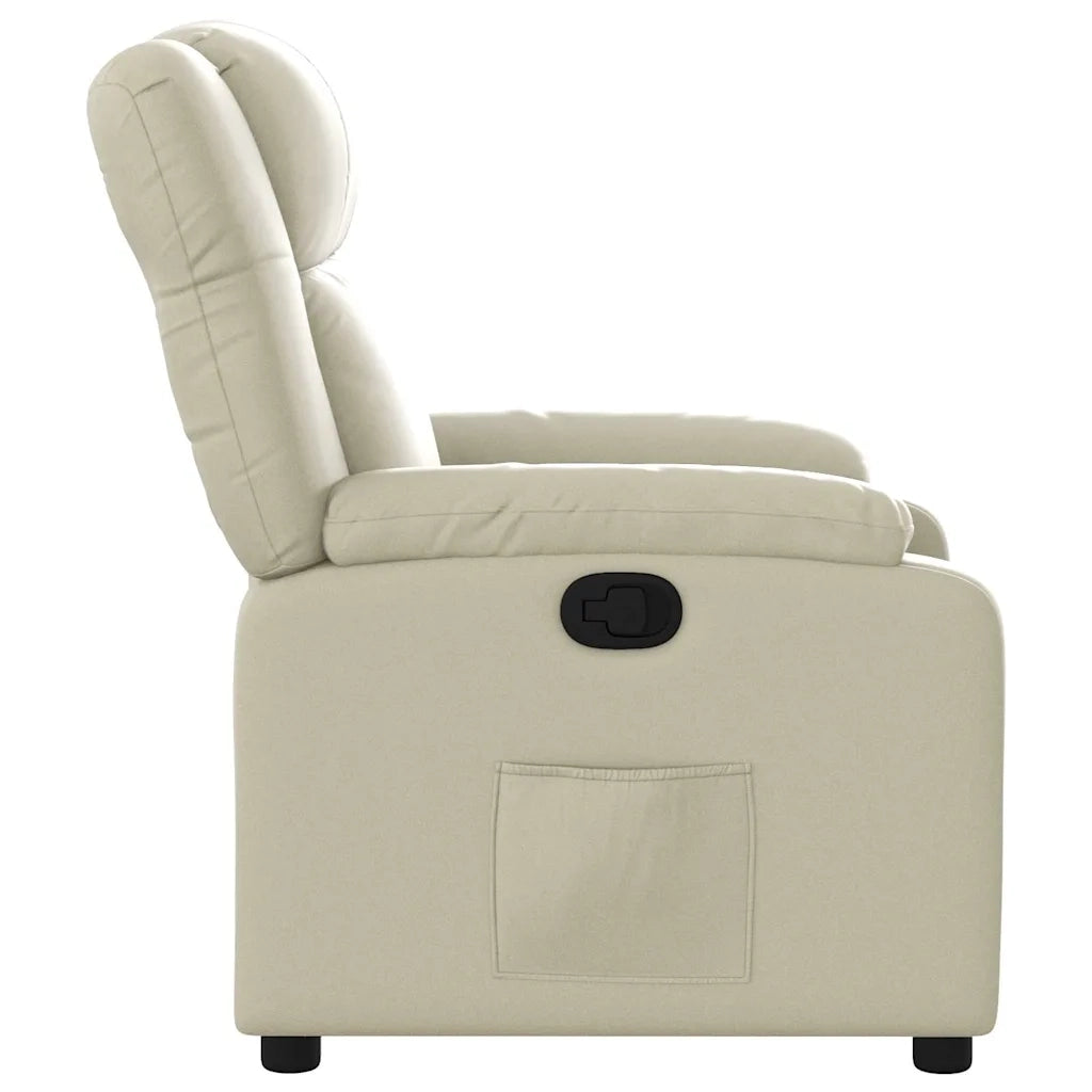 Divano Sedia-Poltrona Reclinabile Crema in Similpelle 304906