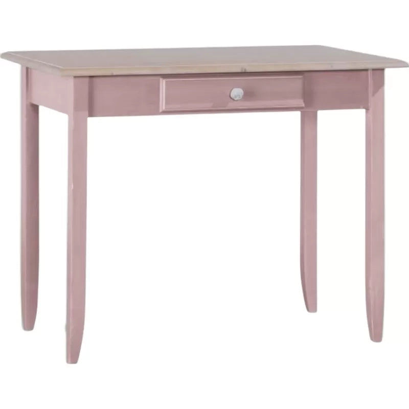 Scrivania 1 cassetto legno laccato rosa 99x61x80 (2220) - Mobili 2G