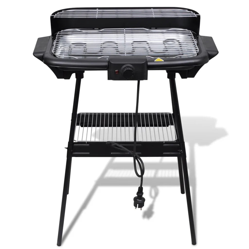Barbecue elettrico rettangolare da giardino con grill e supporto cod mxl 57437