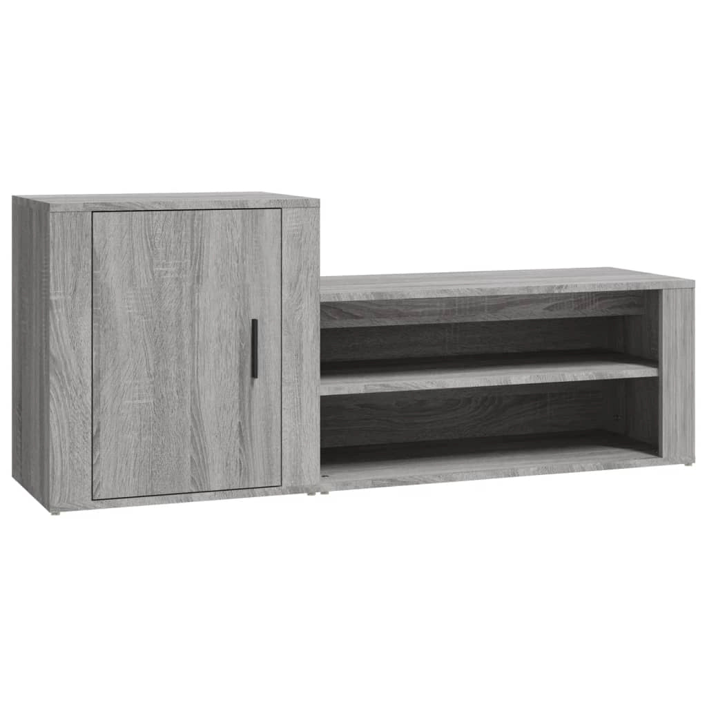 Scarpiera mobile contenitore per scarpe mobile per ingresso/corridoio/soggiorno design Sonoma 130 x 35 x 54 cm legno ingegnerizzato grigio 02_0022060