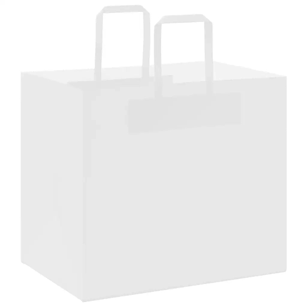 Sacchetti di Carta 250 pz con Manici Bianchi 32x22x28 cm 4101848