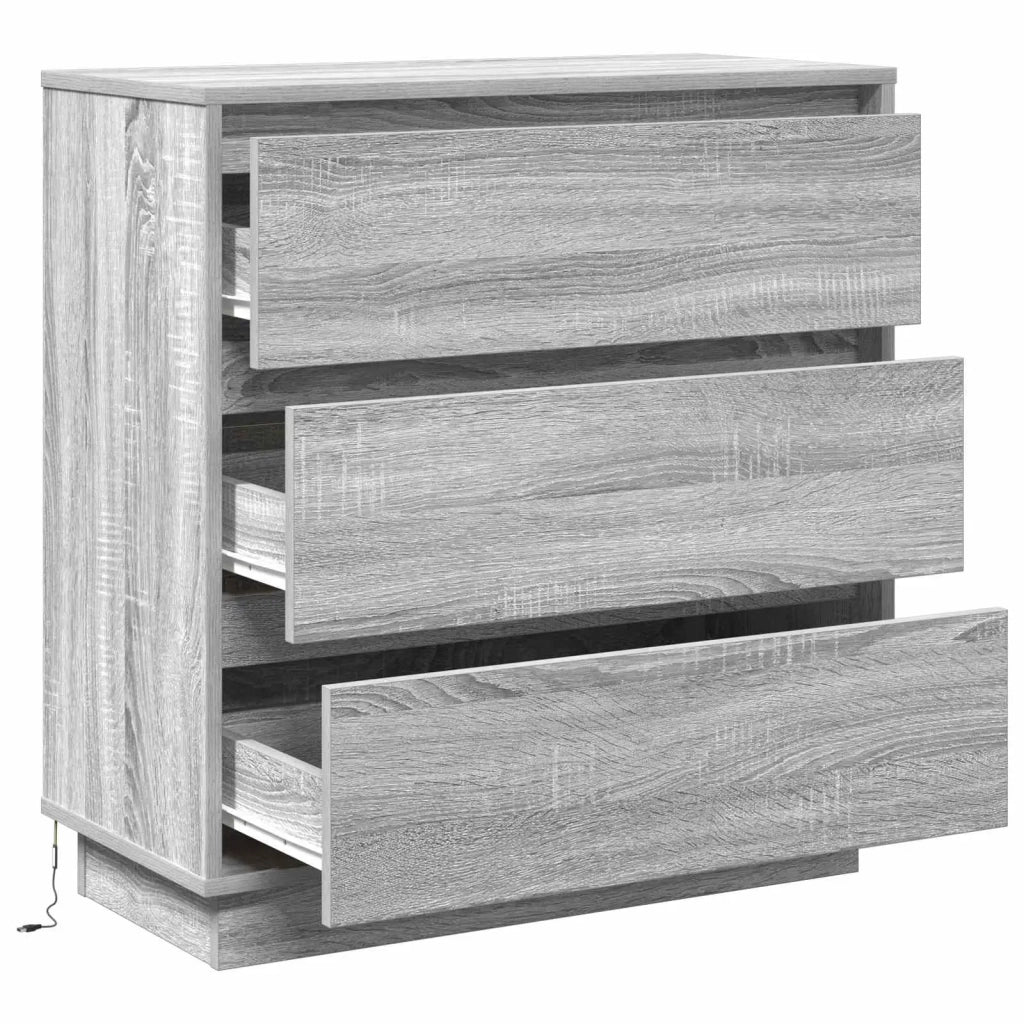 Comodino | Armadio da Notte | Mobiletto da notte Grigio 71 x 34,5 x 75 cm Legno multistrato