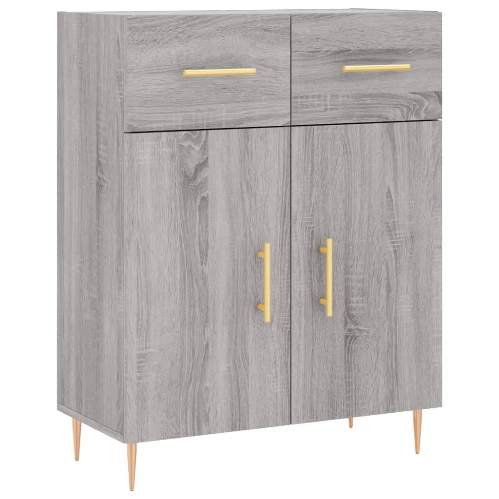 Credenza-Buffet-Armadio da cucina Grigio Sonoma 69,5x34x180 cm in Legno Multistrato 600732