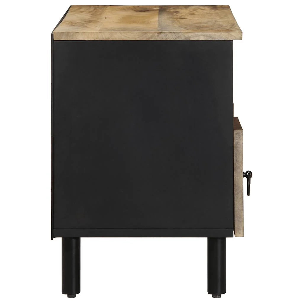 Mobile TV industriale con contenitore 100 x 33,5 x 46 cm stile moderno legno nero 02_0057837
