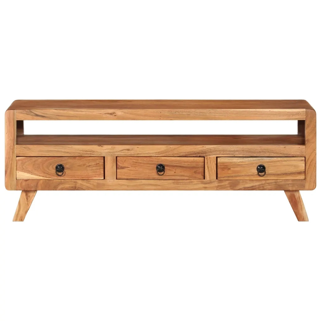 Mobile Porta TV 110x30x40 cm in Legno Massello di Acacia 337065