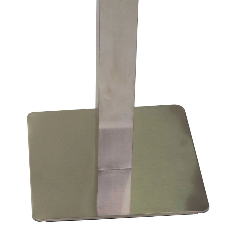 Base tavolo bar acciaio Jamie color inox quadro cm 40x40h108