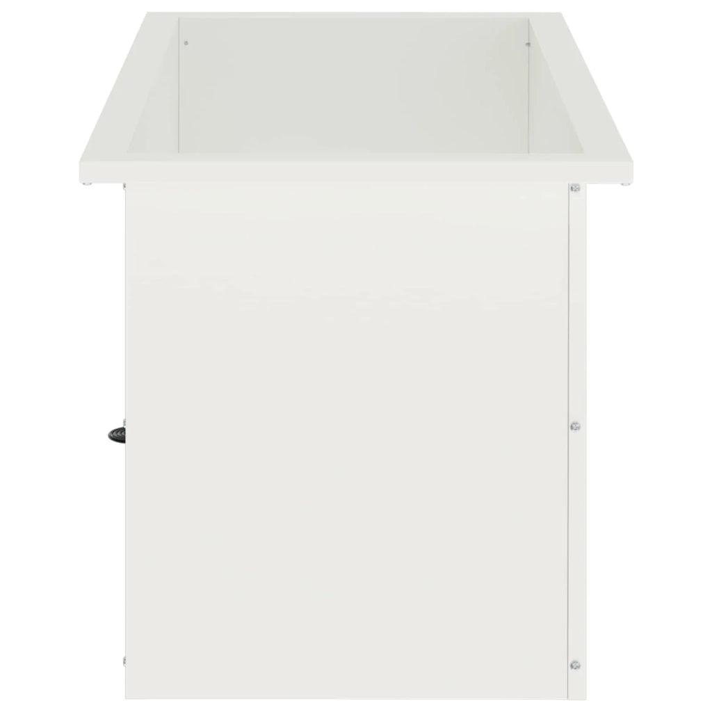 Fioriera da giardino con LED 2 pz Bianco 40 x 80 x 40 cm 8008157