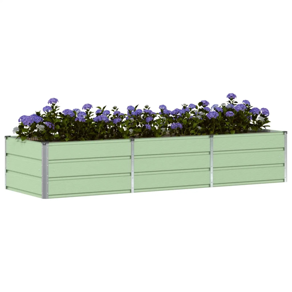 Fioriera | Cassetta per fiori | Vaso Verde 240 x 80 x 45 cm Acciaio