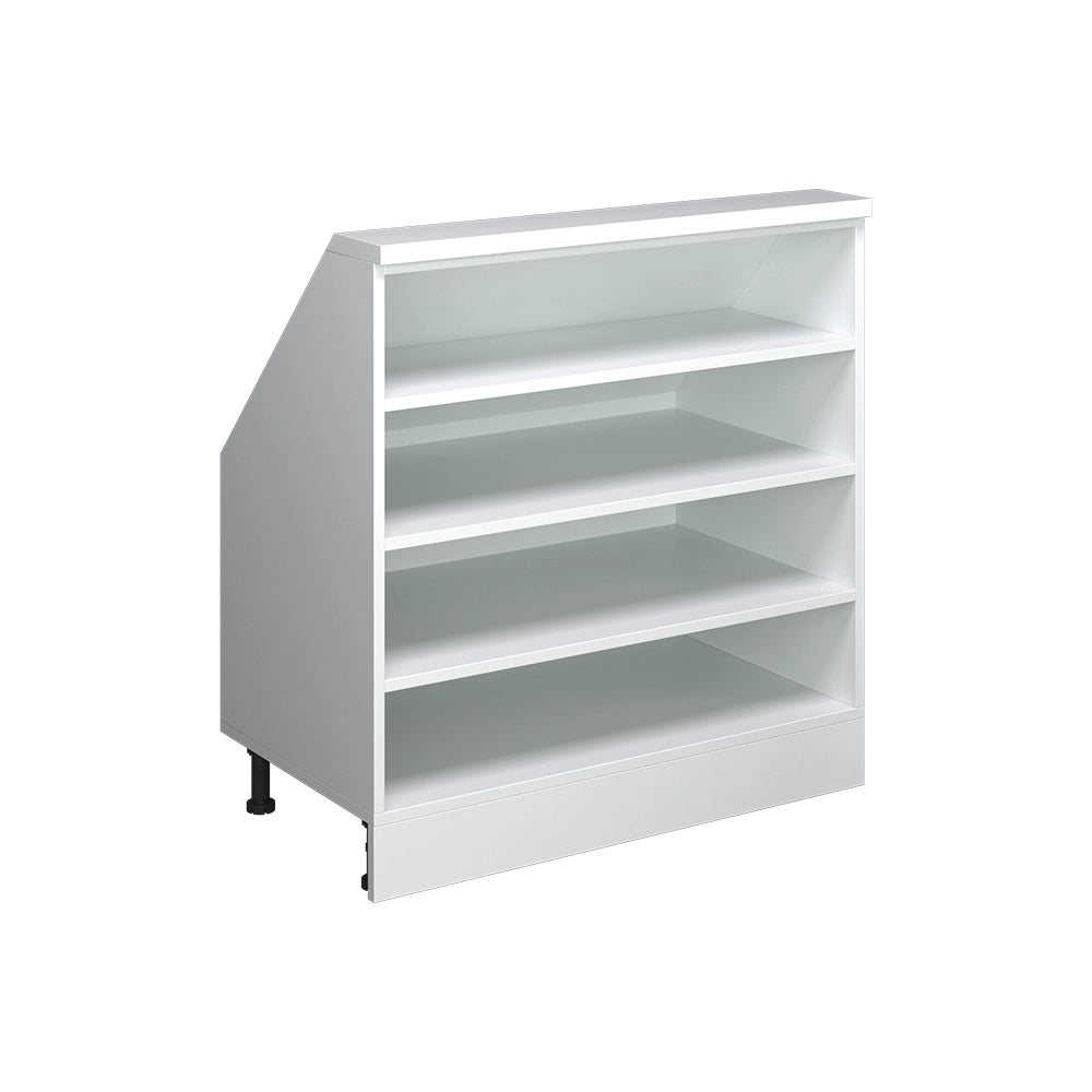 Mobile sottotetto Rion Bianco/Bianco 80 x 83.8 cm con 4 scomparti Vicco