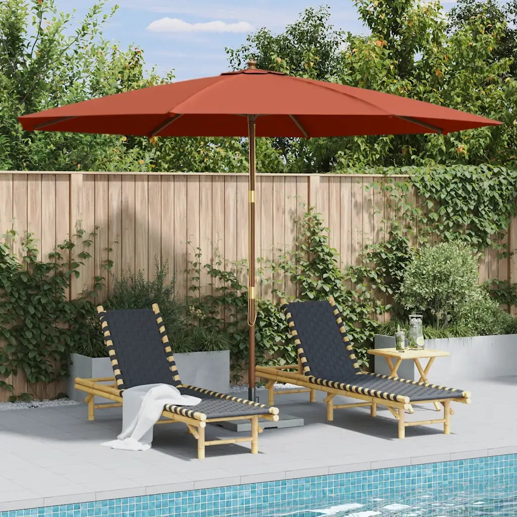 Ombrellone da Esterni con Palo in Legno 350 cm Terracotta cod mxl 17075