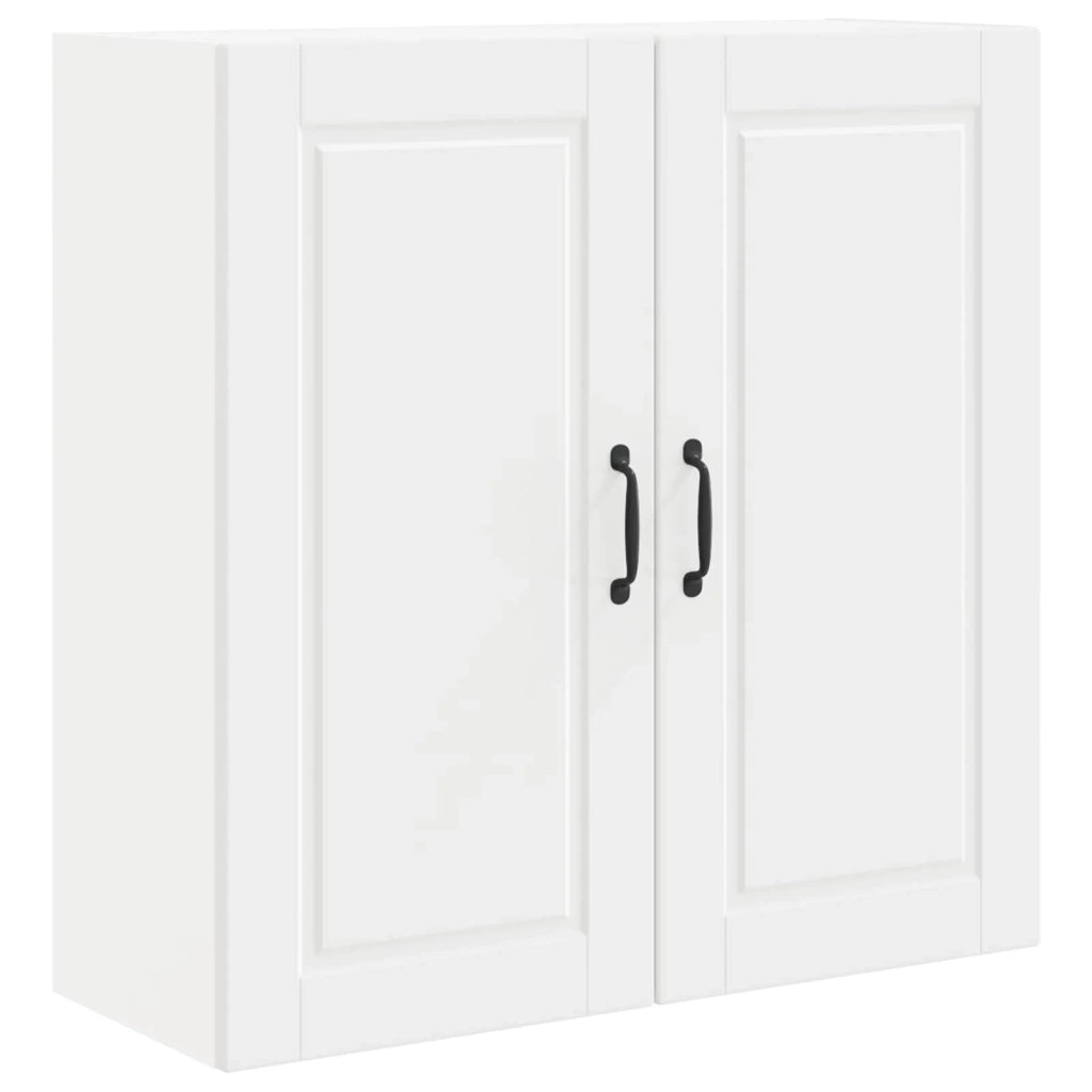 Mobile da cucina moderno a parete con 3 ripiani 80 x 31 x 80 cm legno ingegnerizzato bianco 02_0054398