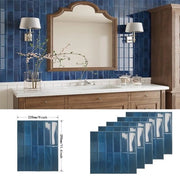 Spatbescherming 3D blu con autofissaggio - 4 opzioni impermeabili per la ristrutturazione di cucina e bagno