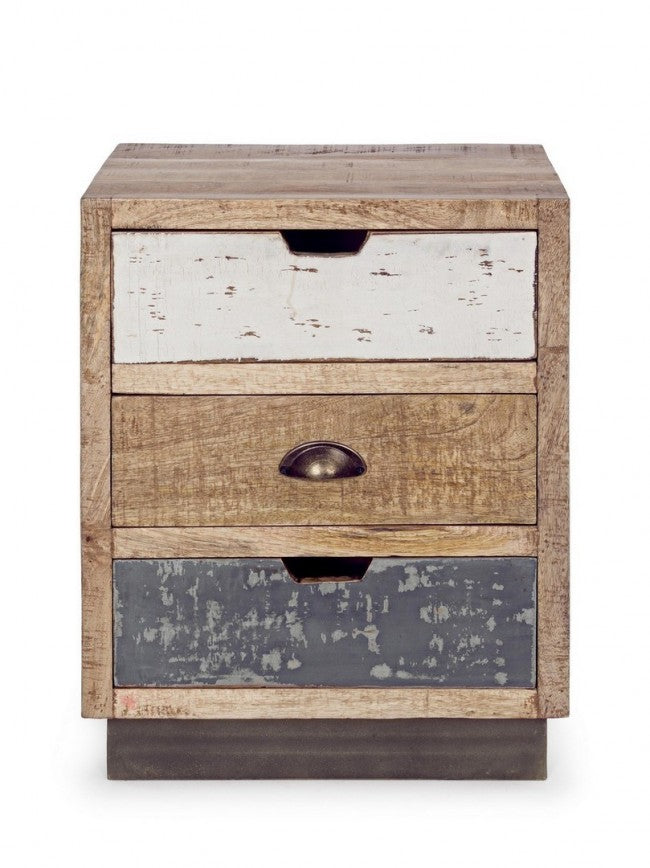 Comodino 3 Cassetti Tudor in Legno