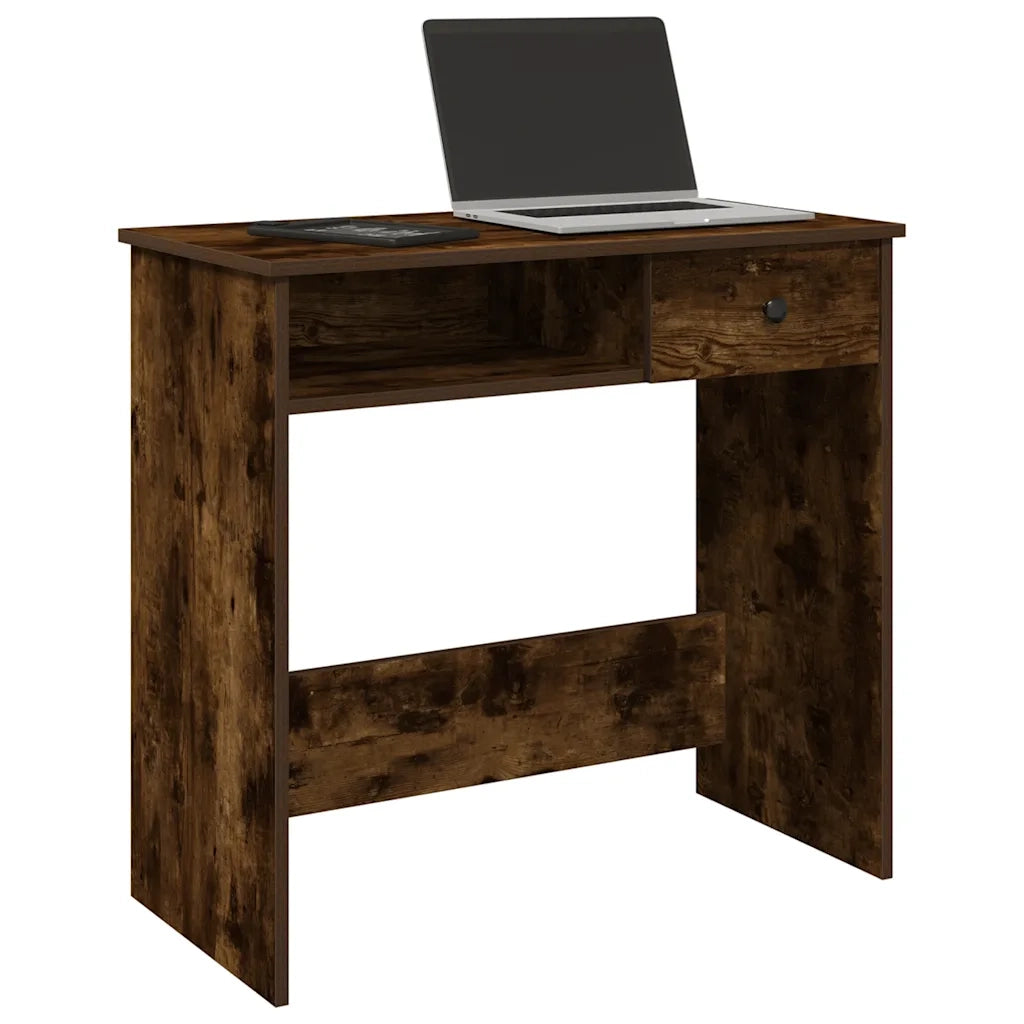 Scrivania Rovere Fumo 80x40x75 cm in Legno Multistrato 860476