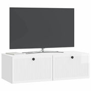 Mobile TV da Muro | Armadietto TV | Mobile Porta TV Bianco Lucido 98 x 41 x 30 cm