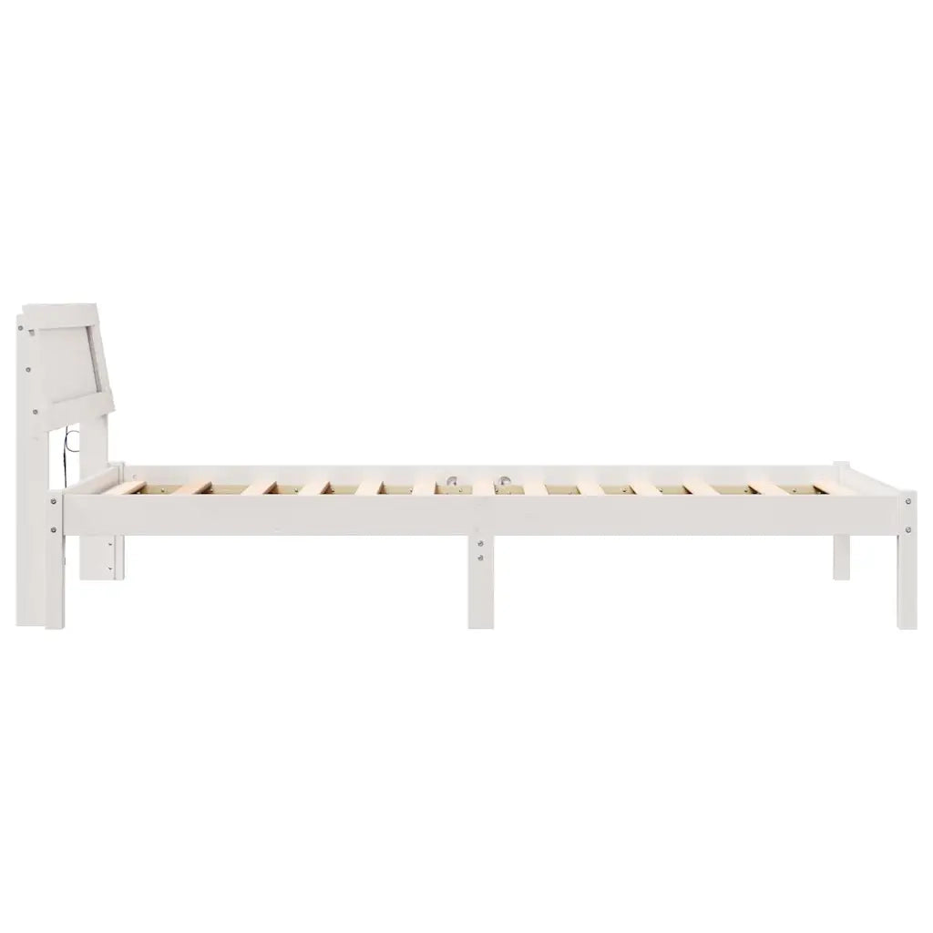 vidaXL Struttura del letto Bianco 100 x 200 cm Legno di pino massello