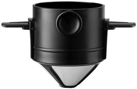 Filtro per caffè portatile in acciaio inossidabile, filtro riciclabile per caffè in grani in un bicchiere, adatto per uso domestico, ufficio e viaggio (4 pezzi)