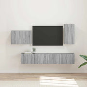Set di Mobiletto da TV a Parete 4 pcs Grigio Sonoma 3408940