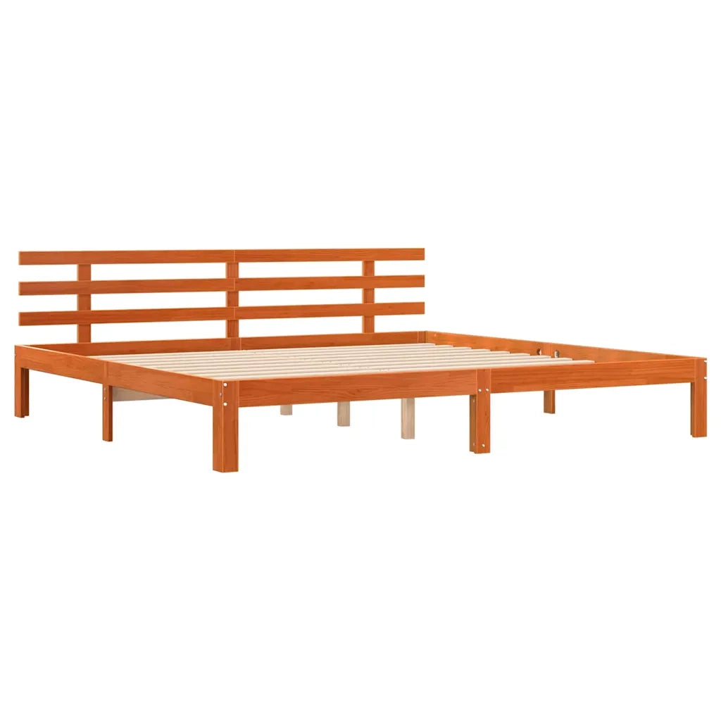 Struttura del letto Marrone cerato 203.5 x 205.5 x 69.5 cm 876946