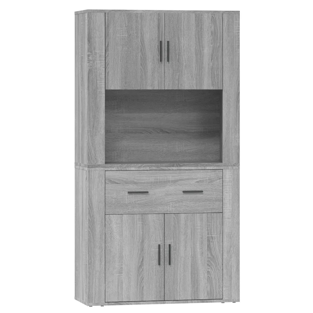 Credenza | Madia | Buffet da pranzo | Armadio da pranzo Grigio Sonoma in Legno Multistrato