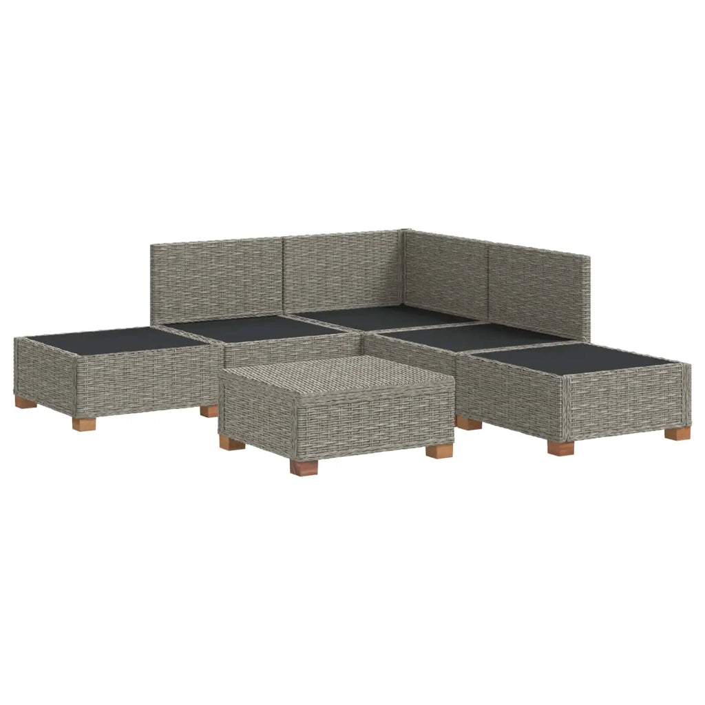 6 pz Set Lounge in Rattan con Cuscini GENDT Rattan naturale 3429843