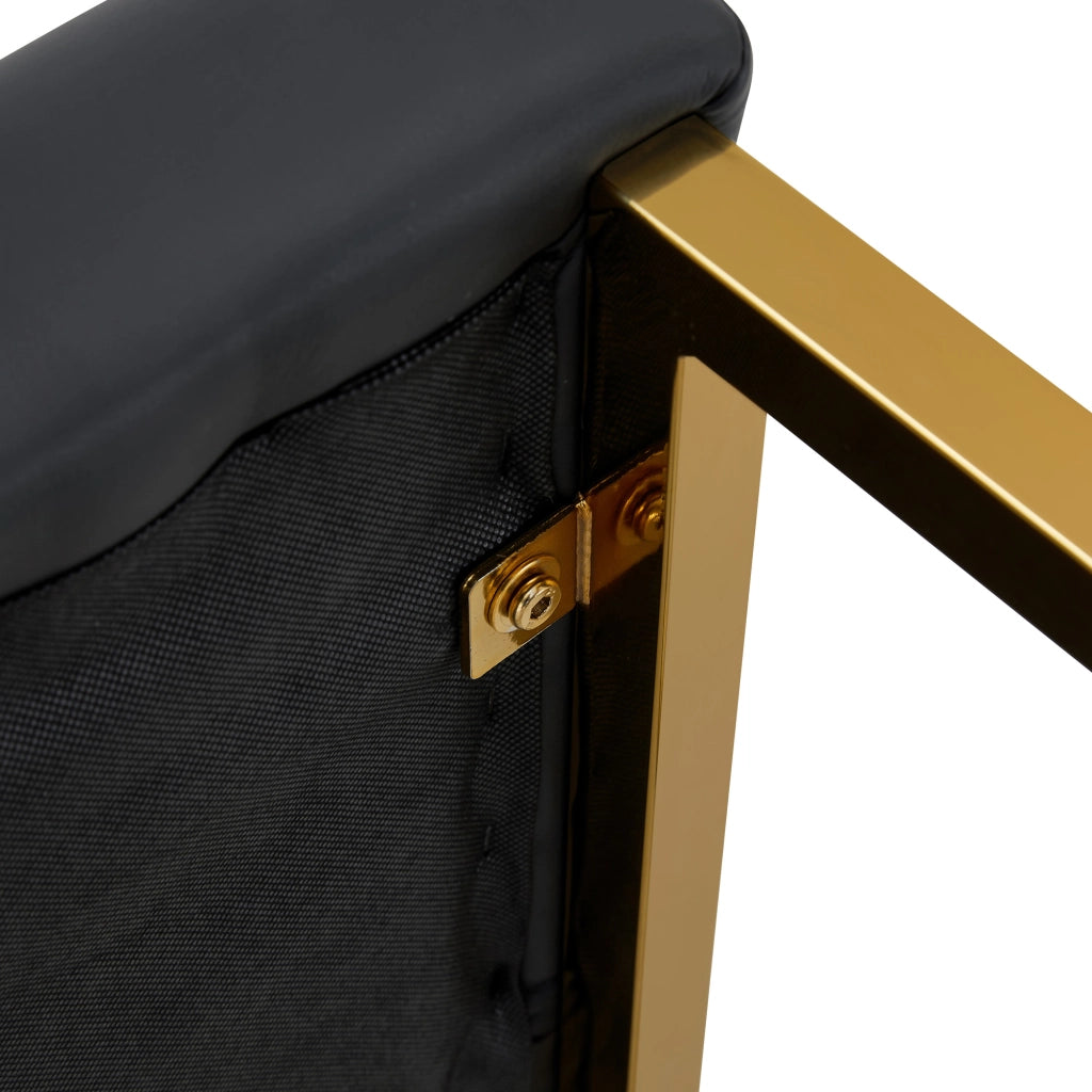 SGABELLI da bar design nordico 91,4 cm nero e oro