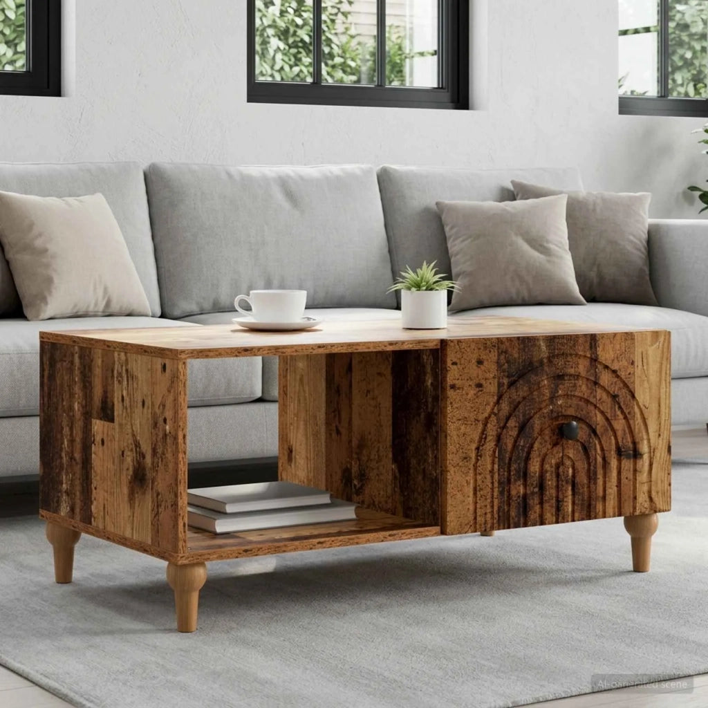 Tavolino da salotto Legno antico 90 x 50 x 40 cm 894273