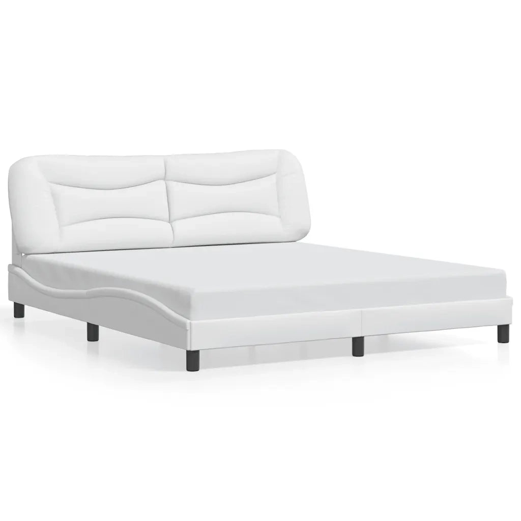 Giroletto con Testiera Bianco 180x200 cm in Similpellecod mxl 114650