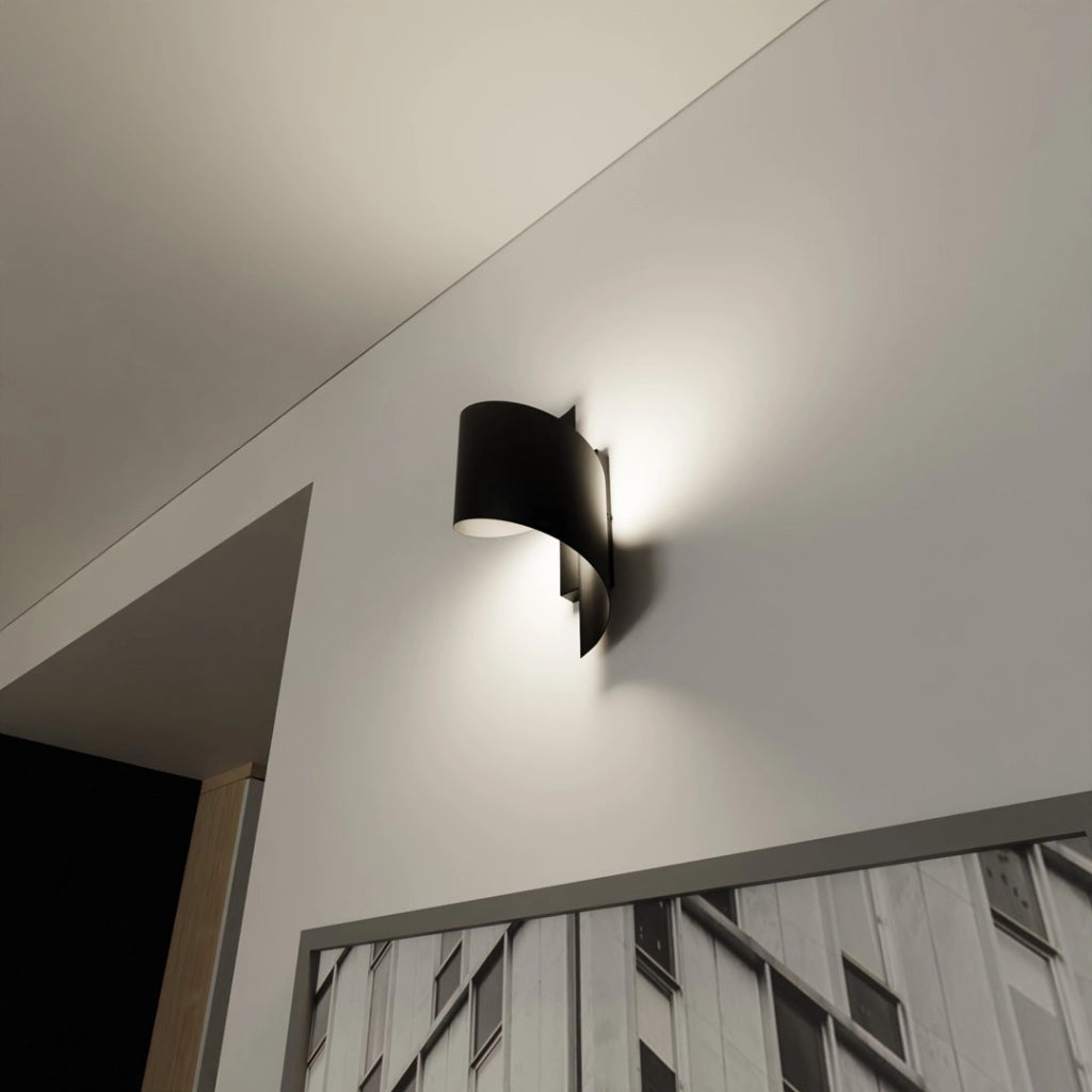Applique Emibig Spiner nera in metallo 1xG9 8W 30x14cm
