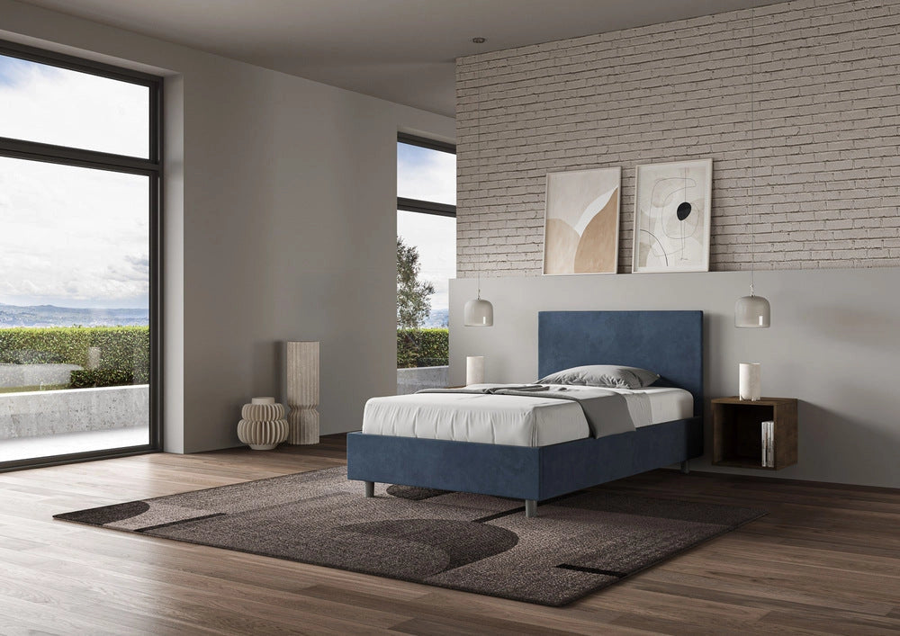 Letto 1 Piazza e Mezzo 120x200 cm Senza Rete Adele Blu