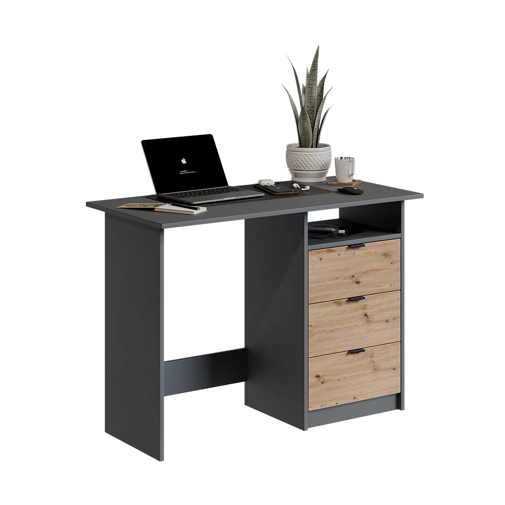 Vicco Scrivania Antracite/Artisan 105 x 50 cm con cassetti