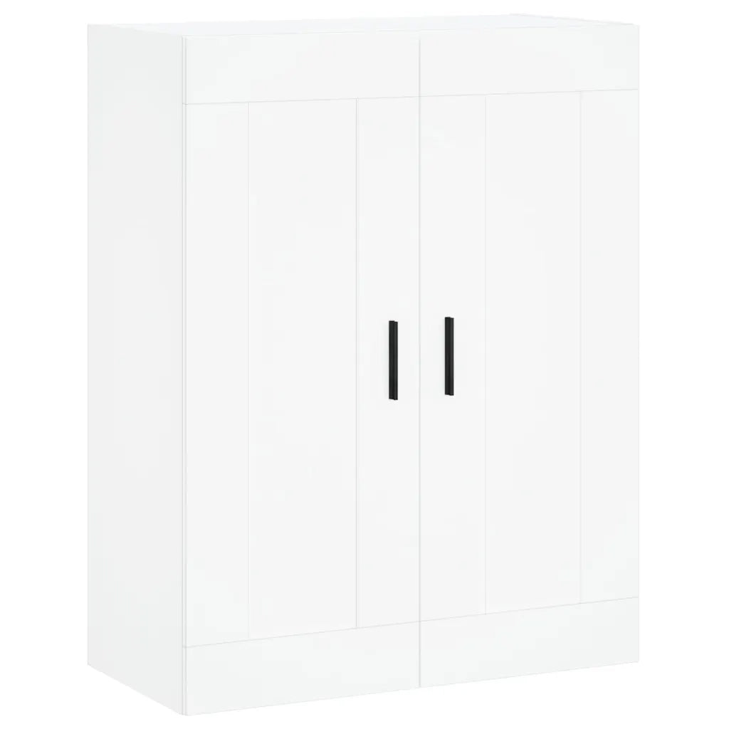 Credenza-Buffet-Armadio da cucina Bianca 69,5x34x180 cm in Legno Multistrato 987653