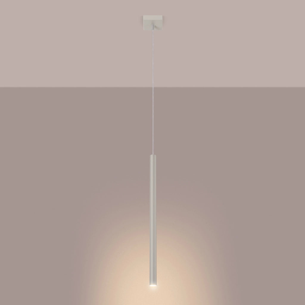 Lampada sospensione beige tubo 50cm cucina G9 8W Pure Lume