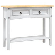 Tavolo Consolle | Tavolo d'Ingresso in Pino Messicano Corona Bianco 90x34,5x73 cm