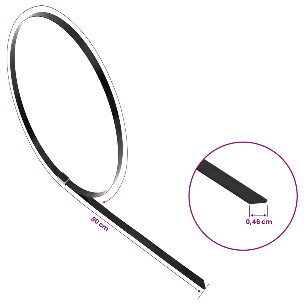 Fascetta per Cavi 12 pz 4,6 x 800 mm Nero 42029348