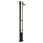 Doccia solare per giardino DE LUXE 35 LITRI in alluminio, con lavapiedi