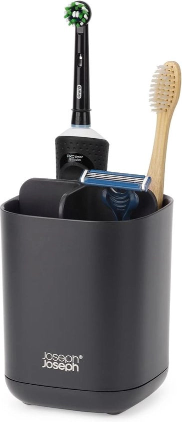 Sostegno per spazzolino da denti Caddy per bagno piccolo in materiale mattonella grigia