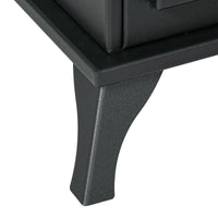 Camino a Bioetanolo da Pavimento Stile Classico 45x28x54 cm Bruciatore da 1,2L in Acciaio Nero