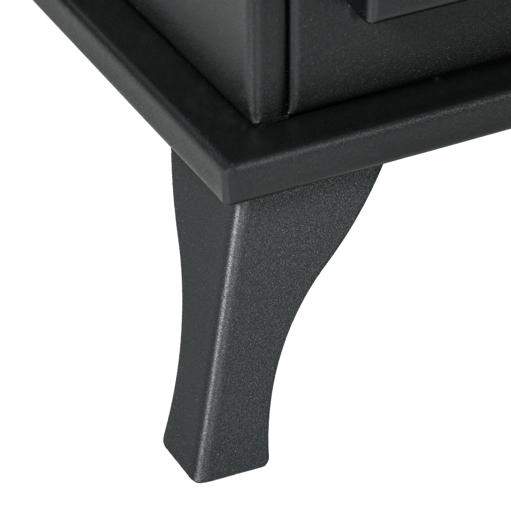 Camino a Bioetanolo da Pavimento Stile Classico 45x28x54 cm Bruciatore da 1,2L in Acciaio Nero