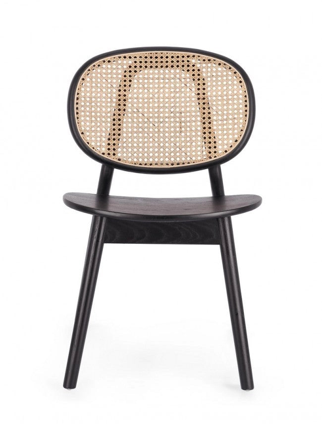 Sedia 49x42x81 cm Yves in Legno Nero