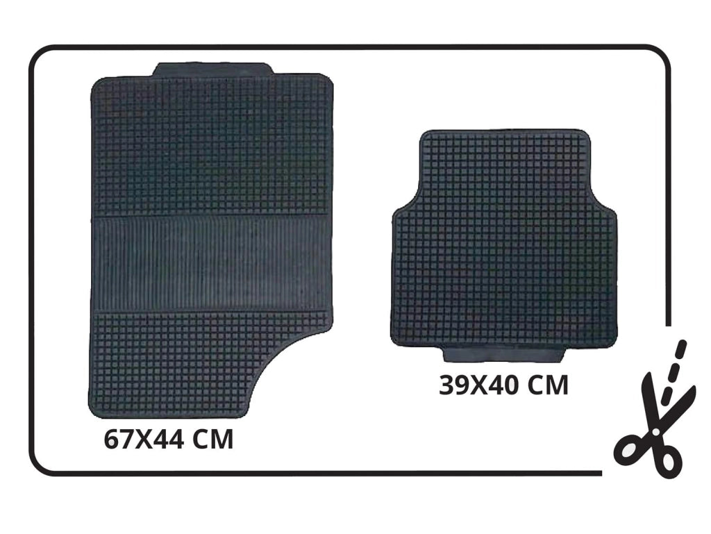 MAURY'S SET TAPPETI AUTO SPORT UNIVERSALI SAGOMABILI 4PZ IN P
