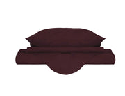 Copripiumino Matrimoniale con Sacco e Federe Linea Water Washed Bordeaux