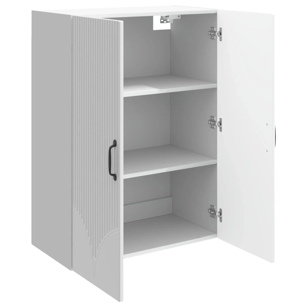 Mobiletto a muro Bianco Lucido 66 x 34,5 x 90 cm