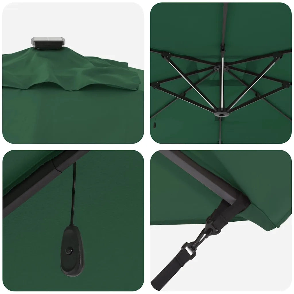Ombrellone Verde 286 x 284 x 270 cm Alluminio e Poliestere 42003320