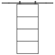 Porta Scorrevole con Ferramenta 90x205cm Vetro ESG Alluminio