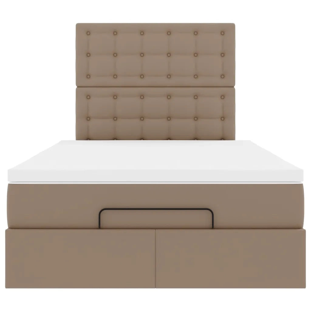 Struttura Letto Pouf con Materasso 120x190 cm Similpelle 3312995