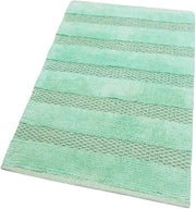 Tappeto Bagno Camera 50x80 Cm Morbido Puro Cotone Scendiletto Doccia Assorbente Antiscivolo Verde
