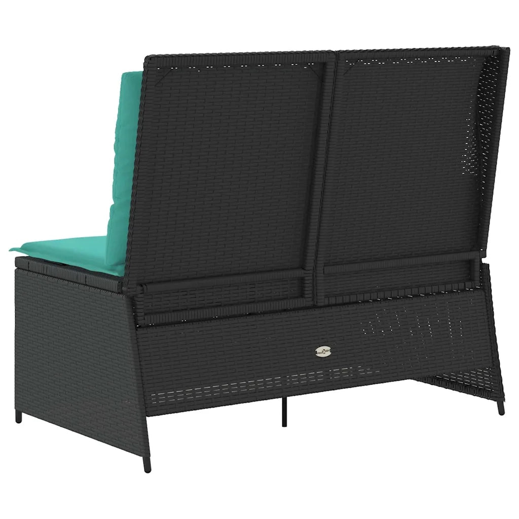 Panchina da giardino Nero polyrattan 3394457