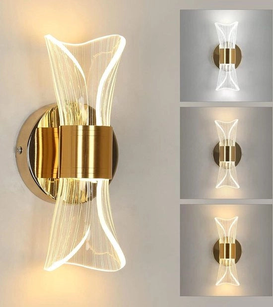 Lampada da parete moderna a LED, 12W, 3 color temperature, adatta per la camera da soggiorno.